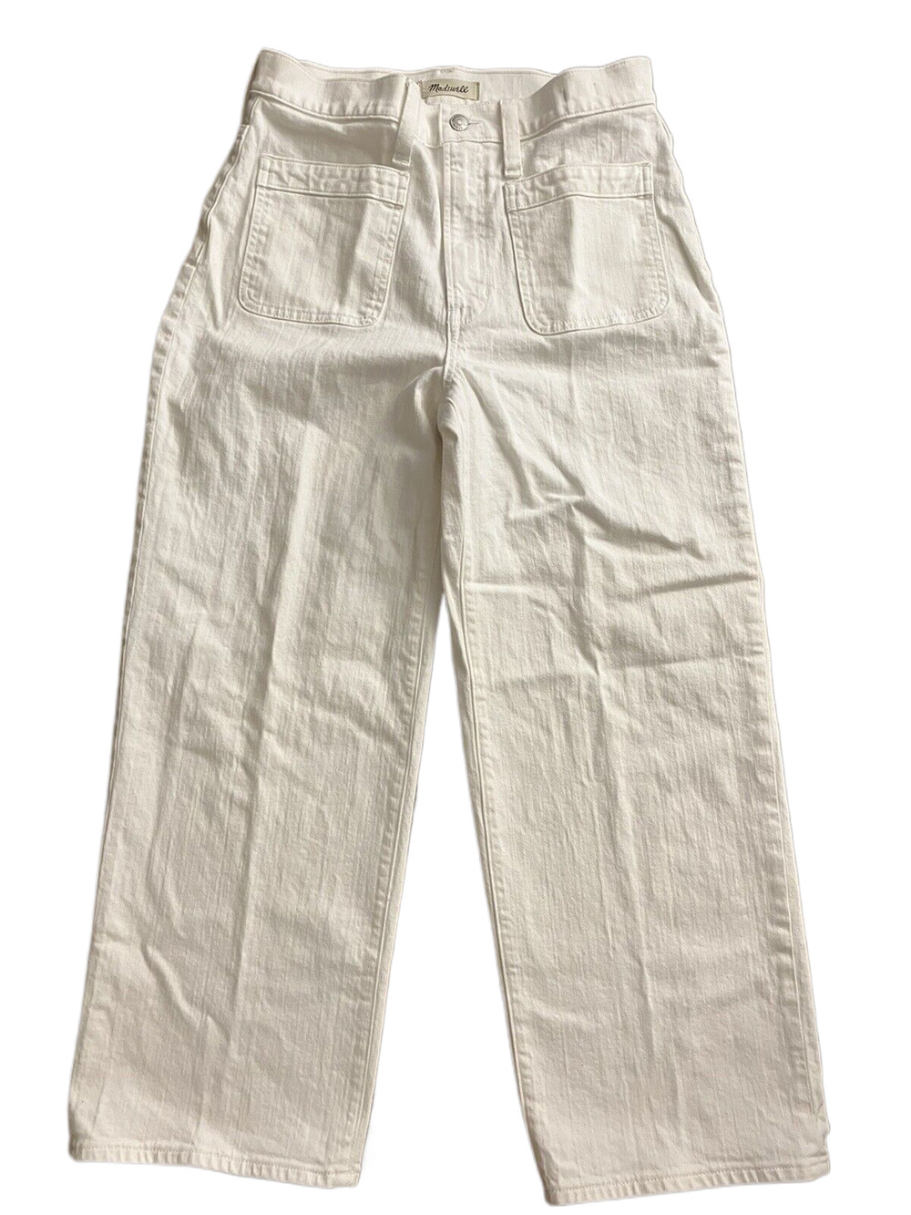 Madewell Classic Off White Perfect Vintage Patch Pocket Denim Jeans Size 25